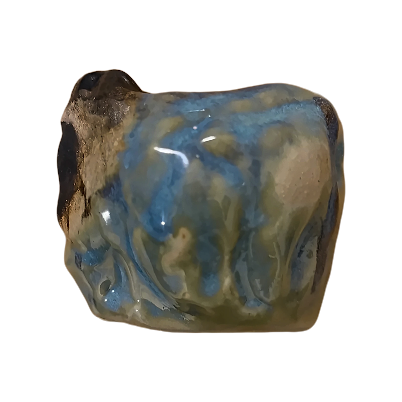 Asymmetric Bowl, glazed black and white clay, 2026